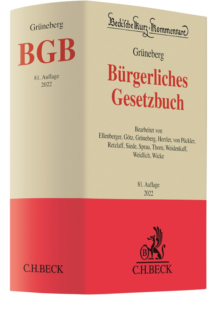 Grüneberg, Bürgerliches Gesetzbuch